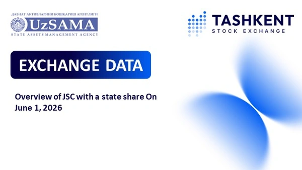 Exchange data. Overview of Stock Companies with a state share on June 1, 2026