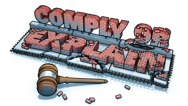 Объявление по международному принципу «соблюдай или объясняй» («comply or explain»)