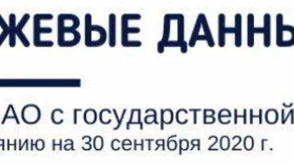 Обзор акционерных обществ с государственной долей по состоянию по 30.09.2020