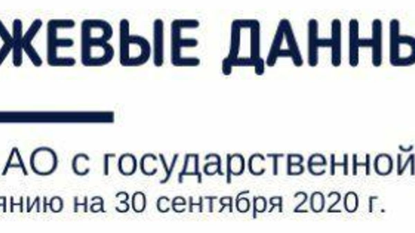 Обзор акционерных обществ с государственной долей по состоянию по 30.09.2020
