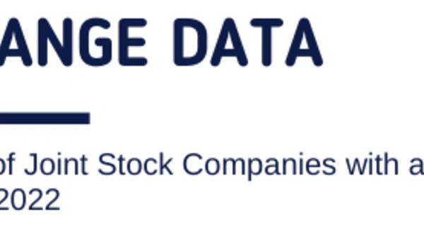 Exchange data. Overview of Stock Companies with a state share on July 1, 2022